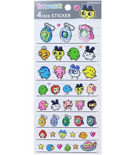 Amazon.co.jp: たまごっち ステッカー 138枚 セット まめっち くち